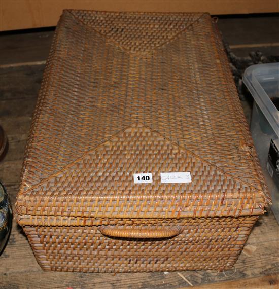 Harrods 1930s high quality sheet/blanket basket